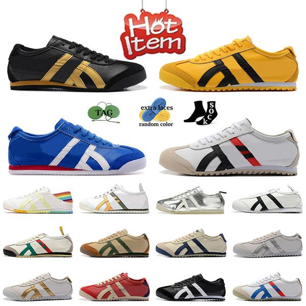 Casual Tiger México 66 Mulheres Designer Sapatos Atléticos Mens Mulheres Amarelo Tigres Verde Onitsukass Bege Verão Esportes Atlético Clássico Plataforma Treinadores Sapatilhas