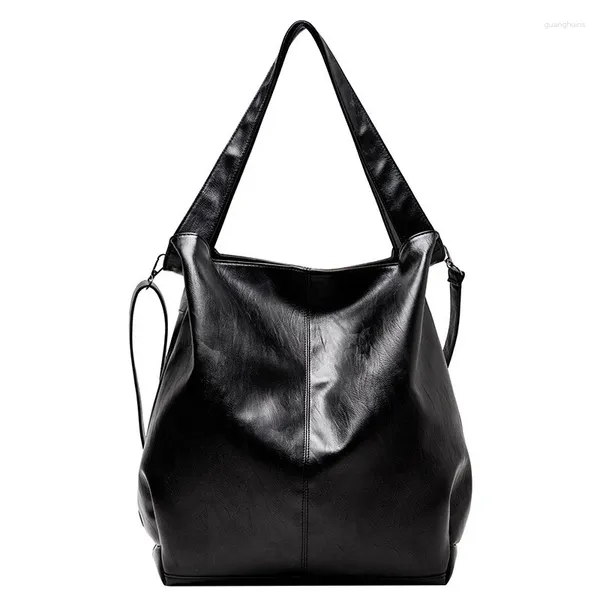 Totes extra grande bolsa de ombro hobo feminina na moda macio couro do plutônio capacidade crossbody sacos qualidade senhora grande shopper