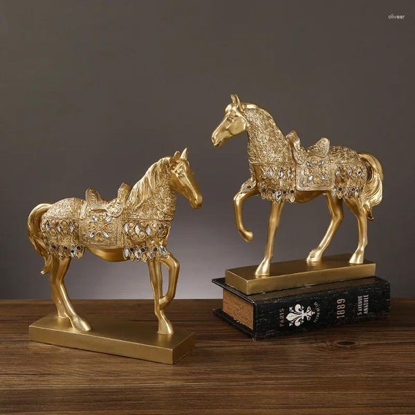 Bolsas de joias ornamento resina cavalo presente de feriado modelo de entrada para casa decoração de escritório