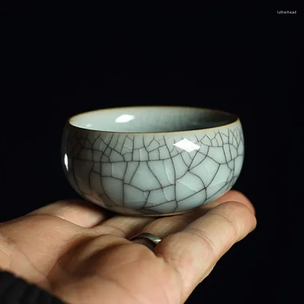 Наборы чайной посуды | Чайный сервиз Longquan Чашка цвета селадона Керамическая заварочная чаша Single Master Маленькая чаша для трещин в льду