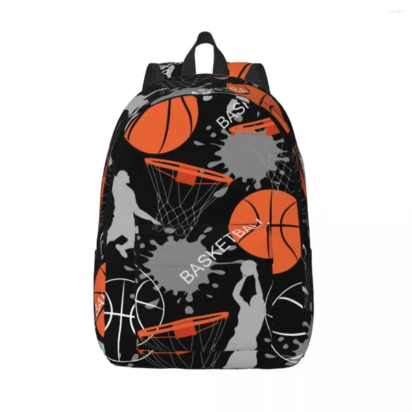 Zaino Basket Sport Basket Palline Modello giocatore Borsa da viaggio unisex Zaino Bookbag Mochila