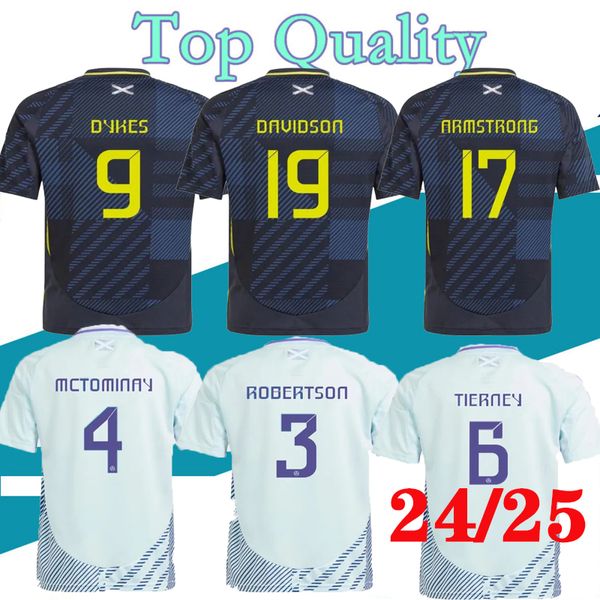 2024 Escócia Home Away Soccer Jersey Edição Especial MCGINN TIERNEY Camisa de Futebol 24 25 DYKES McGREGOR Kids Kit ROBERTSON