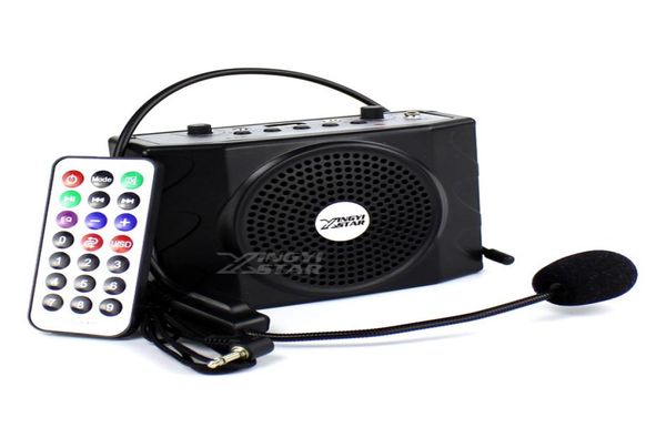 Drahtloser Mini-Lautsprecher, USB-Verstärker, für den Außenbereich, Musik-MP3-Player, Megaphon, Radio, FM, tragbare Lautsprecher, Lautsprecher, Headset, Mikrofon