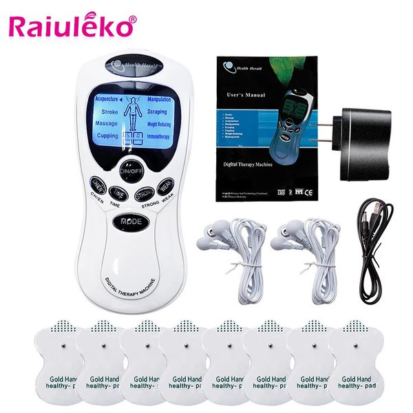 Elettrico Digitale Relax Massaggiatore Stimolatore Muscolare Completo del Corpo Fisioterapia Terapia EmsTens Macchina per Agopuntura 240311