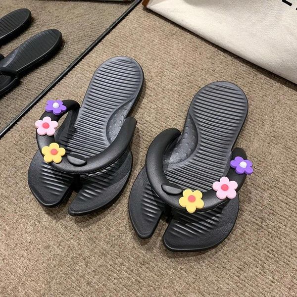 Chinelos femininos divididos clipe toe luz férias praia plana casual sandálias de lazer flip flops ao ar livre zapatillas mujer