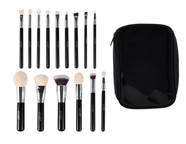 Escovas de maquiagem 15pcs Conjunto profissional de cabelos naturais Fundação em pó Bush Shadow Eye Shadow Make up8124318