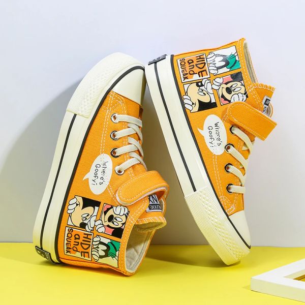 Schuhe Kinder lässige Schuhe Kinder Heißverkauf Mode süße Cartoon Graffiti Muster Sneaker High Top Canvas Schuhe kostenlos Versand