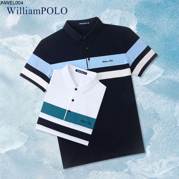 Designer -Kaiser Paul Polo Mens Pure Cotton Summer Stripe Leitende Kurzärmelgeschäft und Freizeit High -End -Dünnwand {Kategorie}