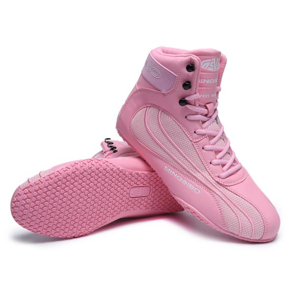 Scarpe uomini professionisti donne stivali di wrestling scarpe da boxe rosa grigio coppie antislippery sneaker da uomo stivali da wrestling traspirante