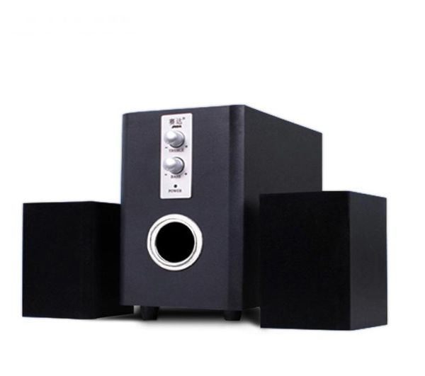 Holz Surround Desktop Multi Media Subwoofer Stereo Heavy Bass PC Computer USB Holzlautsprecher Lautsprecher für Smartphone D200 T7442049