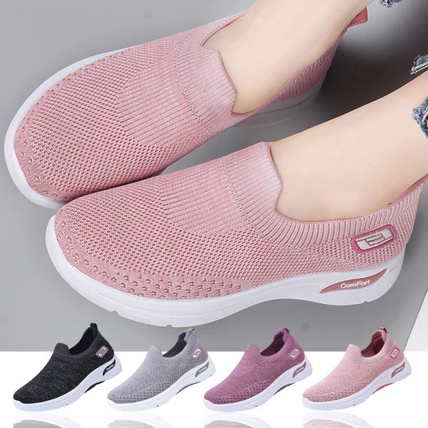 Stivali Fashion Women Shoes Tenis Light Woman traspirante sneaker sport scivolano su scarpe da passeggiate casual a piedi per calzature scarpe scarpe piatti morbidi