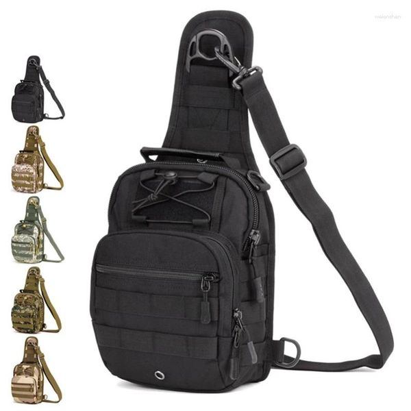 Saco Protetor Plus 2024 Homens 1000D Nylon Militar Viagem Garrafa de Água Ombro Messenger Sling Pack Impermeável Peito D109