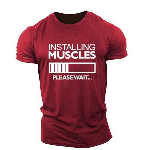 T-shirt da uomo Lista dei muscoli da uomo T-shirt inglese a maniche corte Elementi Estate Casual Sport Palestra Top Stampa 3D O-Collo Taglie grandi T-shirt da uomo 240327