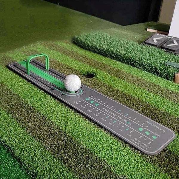 Aiuti 51 pezzi Golf Precision Distance Putting Drill Golf Putting Green Mat Mini Putting Ball Pad Mini Golf Putting Training Aids