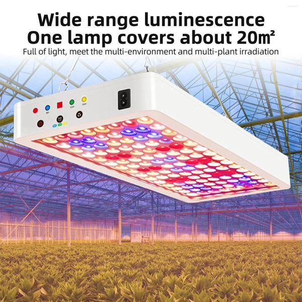 Luzes de cultivo LED para plantas de interior Espectro completo Veg Bloom 3 modos temporizador controle remoto luz de planta mudas de partida