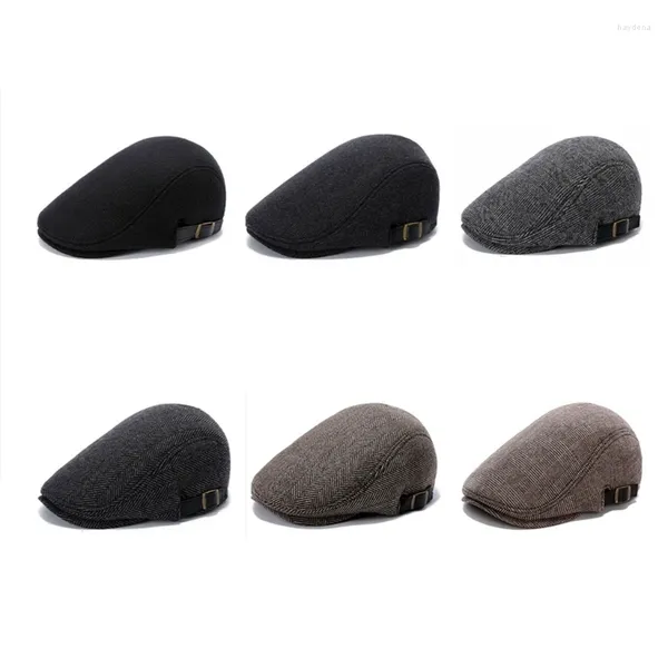 Berretti Cappelli da ragazzo per uomo Misto lana piatta Autunno inverno Cappello da caccia Gatsby regolabile caldo irlandese da guida