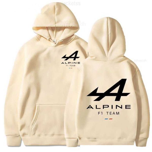 Erkek Hoodies Sweatshirts 2024 Bahar Yeni F1 Yarış Hoodie Erkek ve Kadınlar Süper Sweatshirt Alpin Rider Takımı Baskı Din Leisure Jogging Sweatshirt