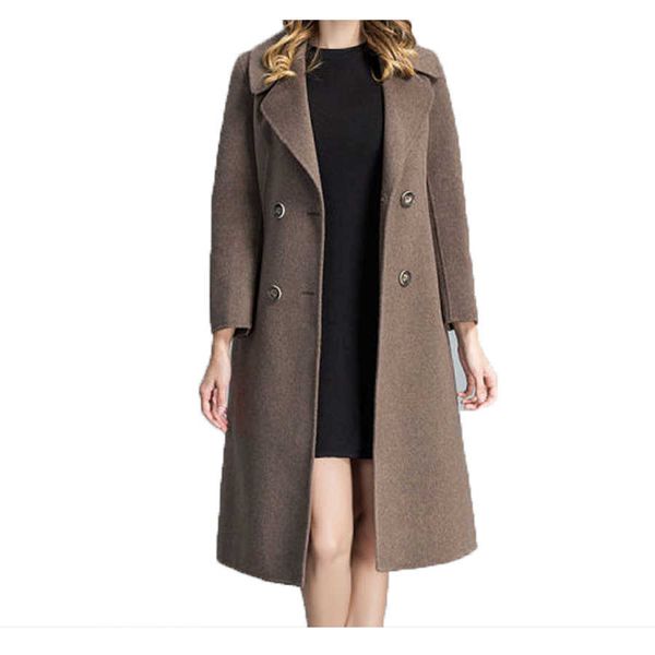 2022 Лучшее качество зимнего женского шерстяного пальто с шерстяным воротником для женщин с новейшим дизайном