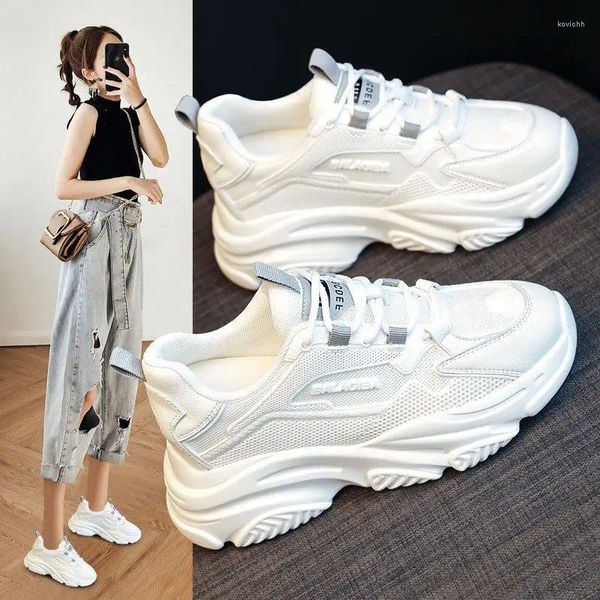 Casual Schuhe Plattform Für Frauen Chunky Turnschuhe Frühling Sommer Sport Jogging Mädchen Atmungsaktive Mesh Sportlich