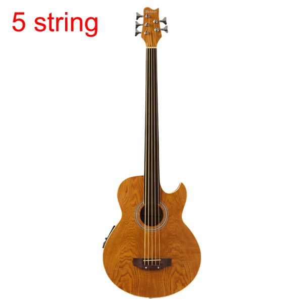 Gitarre 43inch Electric Acoustic Bass Gitarre Ashwood Body 5 String Electric Folk Bass Gitarre mit EQ