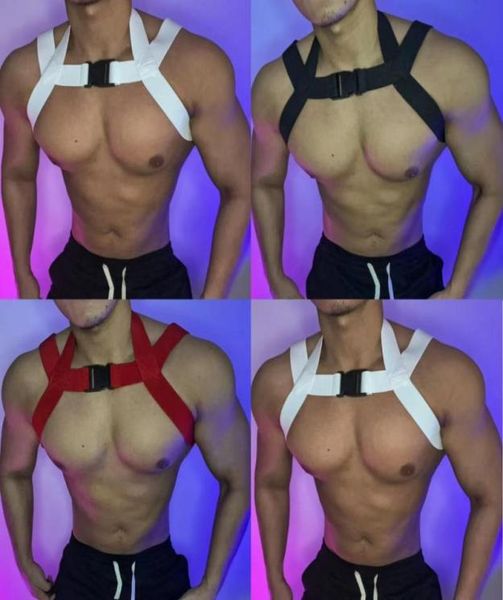 Сценическая одежда Мужской бар Костюм для танца на пилоне Rave Outfit Gogo Dancing Chest Strap Ночной клуб Muscle Man Аксессуары Сексуальная клубная одежда Dj VDB59666204