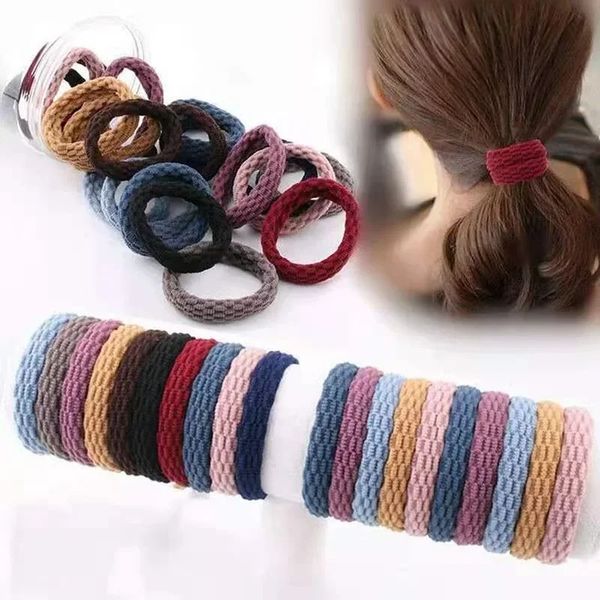 20/30 PCS Kadın Kızlar Düz Renk 4 Cm Büyük Kauçuk Bant At kuyruğu Tutucu Sakız Scrunchies Elastik Saç Bantları Saç Aksesuarları Hediye