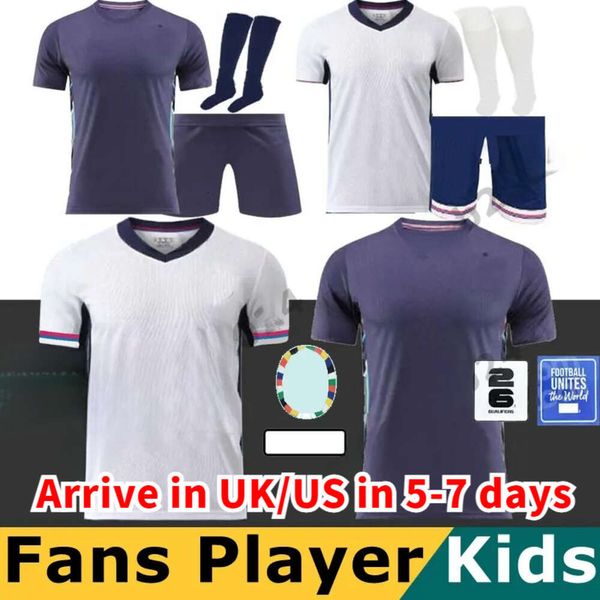 Fußballtrikot BELLINGHAM RASHFORD KANE Fußballtrikot Team Heim Weiß Auswärts Lila Herren Kinderset Training SAKA RICE FODEN Fußballtrikot 472