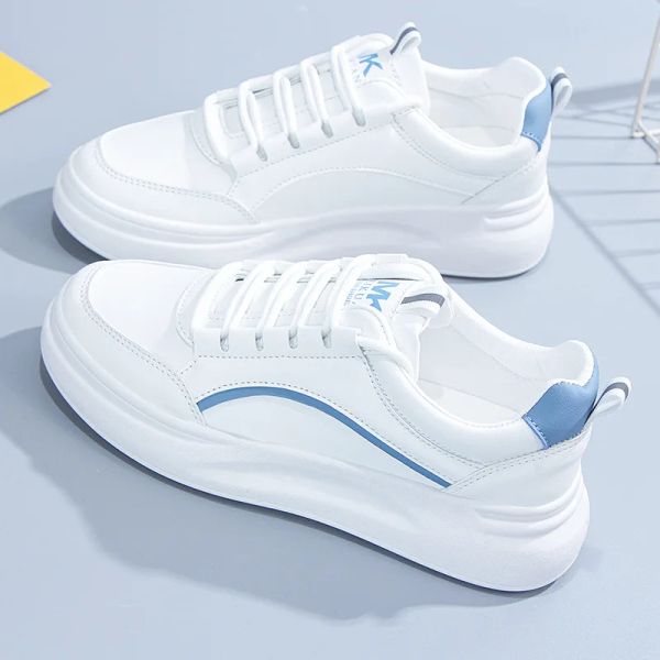 Stiefel Comemore 2023 Ladies White Shoes Frauen Herbst Koreanische Version dicklöslich lässig Allmatch Student Sport Sneakers Frauen lässig
