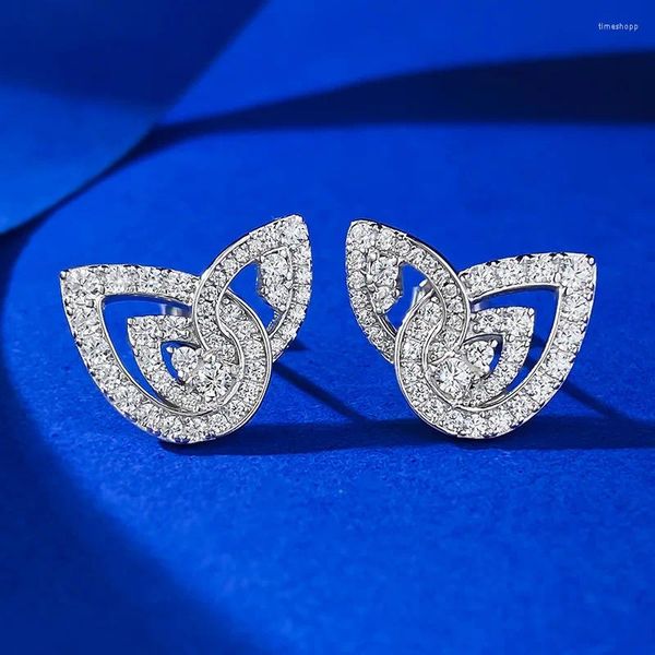 Orecchini a bottone S925 Argento Prodotto Moda Stile celebrità Luce quotidiana Lusso Piccoli e versatili Orecchini a bottone da donna Instagram