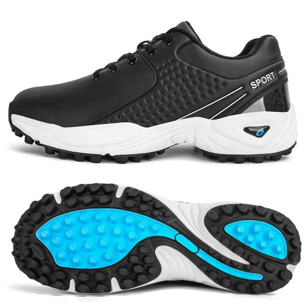 Sapatos Sapatos de golfe profissionais homens grandes tamanho 46 47 tênis de golfe Sapatos de caminhada confortáveis para tênis de golfe anti -Slip Walking