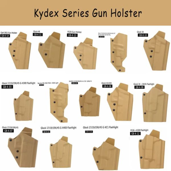 Borse kydex pistola per la fondina per glock 17/19/19x/43/45/48 Beretta M9 SIG P226 1911 X400/X300/TLR Light Pistol Case Quick Release Blocking