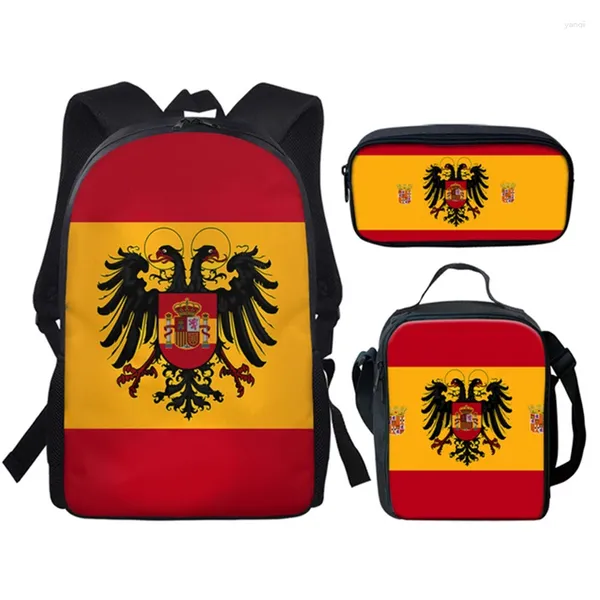 Rucksack Harajuku Team Flagge 3D-Druck 3 Stück/Set Schüler Schultaschen Laptop Tagesrucksack Lunchtasche Federmäppchen