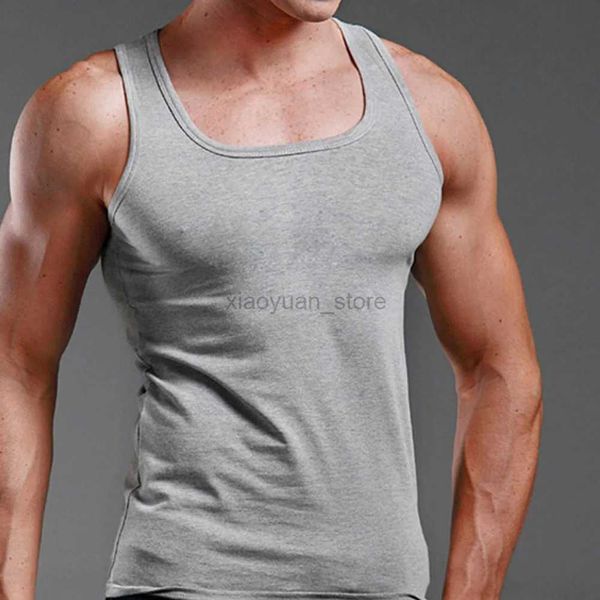 Homens camisetas Verão Mens Casual Strapless Tops Sem Mangas Colete Fitness Musculação Slim Músculos Preto Branco Plus Size Solto 240327