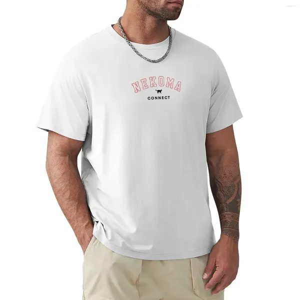 Мужские поло Nekoma Team, футболка со слоганом, забавные милые топы, тяжелые футболки для мужчин