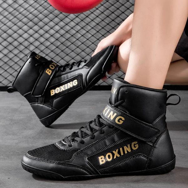 Stiefel Männer- und Frauen leichte Wrestling -Schuhe, atmungsaktives Netz -Training Boxsportschuhe, professionelle Boxschuhe Größe 3547