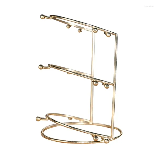 Schmuckbeutel Braut Stirnband Stützhalter Prinzessin Strass Dsiplay Rack Metall Gold Kristall Stirnbänder