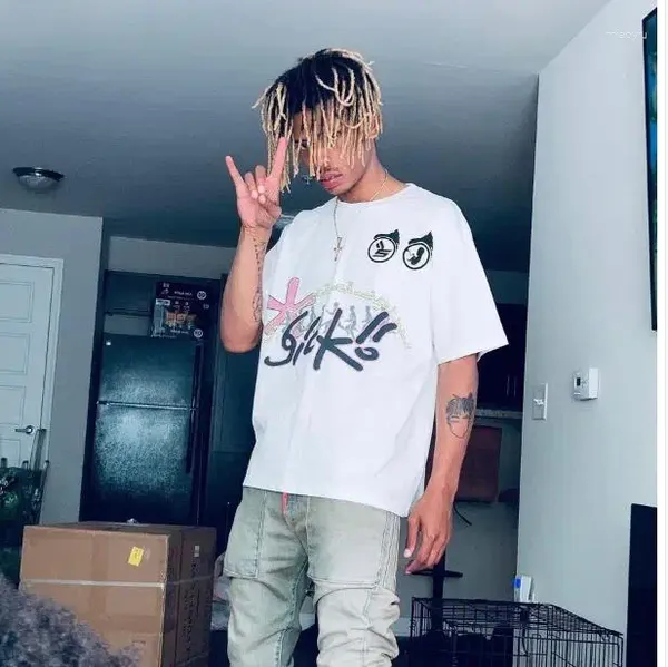 Erkekler Tişörtleri 2024 Sicko White Pain Ian Connor Hip Hop kaykay Sokak Pamuk Tişörtleri Tee Top Kenye #243