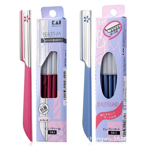 Set di epilatori per sopracciglia da 5 pezzi per donna Trucco Bellezza Sopracciglia Depilazione Strumento per lo styling lama in acciaio Trimmer per rasoio facciale