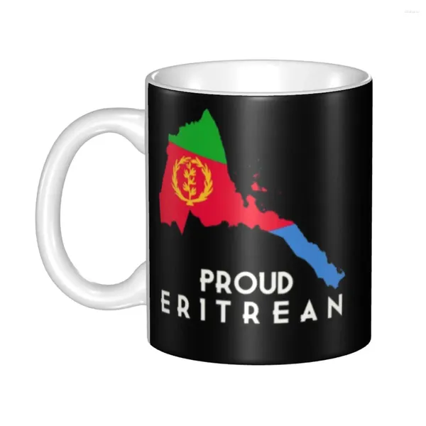 Tassen Stolze eritreische Flagge Kaffee DIY personalisierte Keramiktasse Kreatives Geschenk Männer Frauen Outdoor Arbeit Camping Tassen