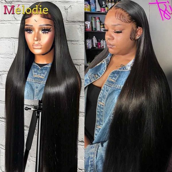 Synthetische Perücken MELODIE Wear And Go Perücke 5x5 Kleberlose Perücke Bereit zum Tragen 13x4 Straight Lace Frontal Wig 13x6 Short Bob Lace Front Human Hair Wig 240328 240327