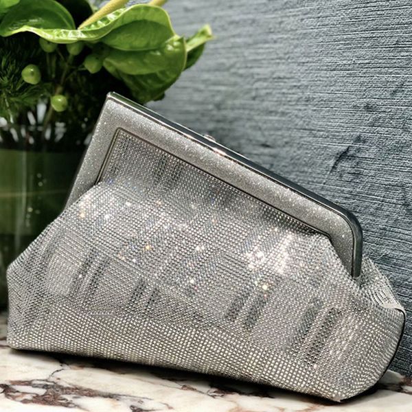 Sacchetto di design di cristalli borse da design borse da pranzo donna donna sacca di lusso in pelle scamosciata in pelle in pelle in pelle cambio di tracota per la borsa di luna nuova borsa di alta qualità