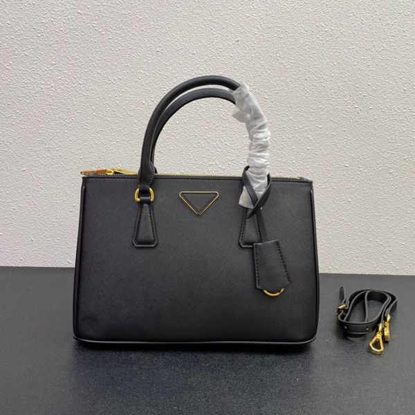 Hochwertige Designer-Tasche für Damen, luxuriöse Handtasche, Business-Aktentasche mit doppeltem Reißverschluss, modische Tasche, Umhängetasche, Umhängetasche aus Leder, Freizeit-Einkaufstasche