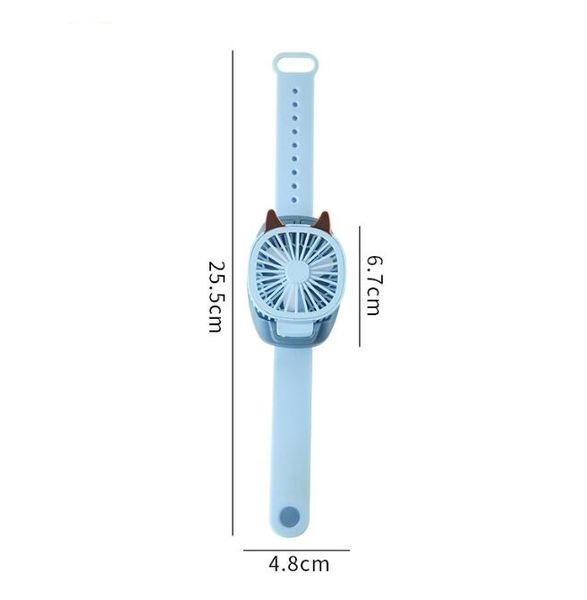 Novas crianças eletrônico dos desenhos animados deformação relógio ventilador brinquedo usb recarregável 90 rotação ajustável mini ventilador de refrigeração com luz noturna