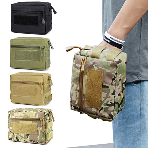 Çantalar taktik molle torbası 1000D naylon erkekler askeri bel çantası yardımcısı EDC dişli kemer torbası Airsoft cephane avı avı aksesuar çantaları