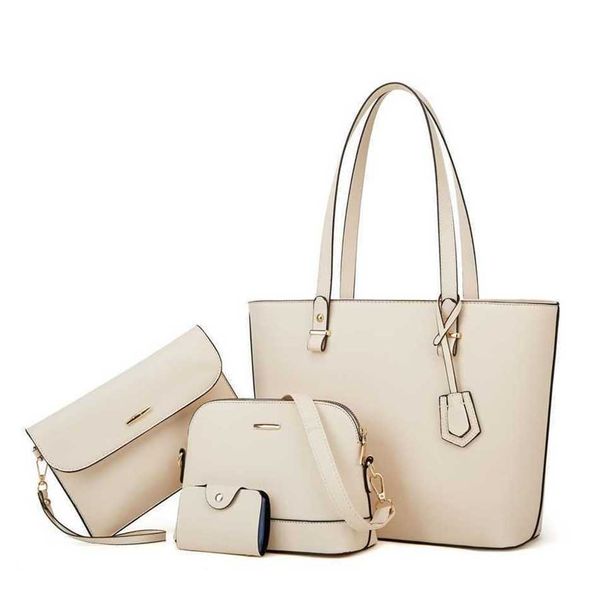 Bolsas de ombro de quadril na moda mulheres bolsa uma bolsa grande capacidade moda diagonal cruz 4 peças conjunto mãe bolsa designer bolsas tote 240311