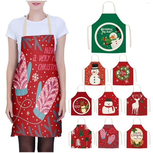 Tischsets 1 Stück Weihnachtskochschürze verstellbar Kochen für Weihnachtsfeier Männer Frauen Küche Restaurant Haus Haus Gartenarbeit Reinigung