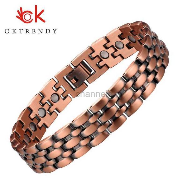 Bracciale Octrends Bracciale magnetico antidolorifico in rame puro per uomo Magneti terapeutici Bracciale a catena a maglia Donna Gioielli sanitari all'ingrosso 240319