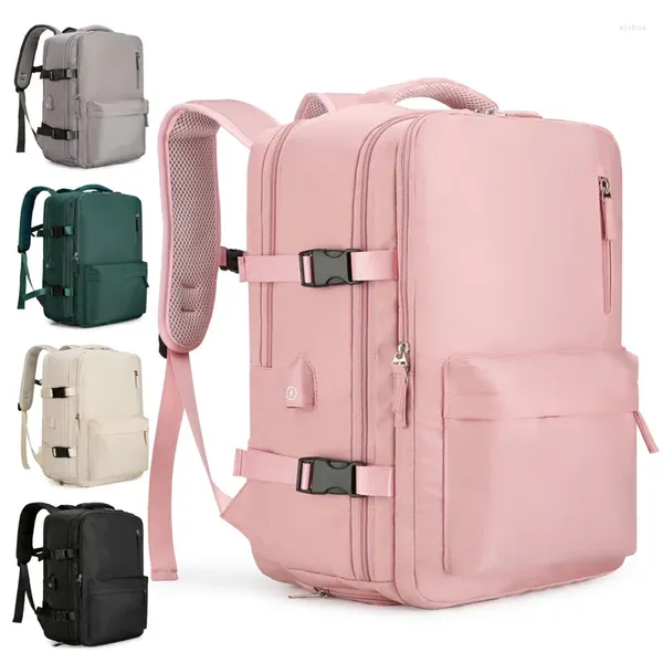 Rucksack für Damen, Reisen, Teenager-Mädchen, USB-Aufladung, Business-Laptop mit Schuhtasche, 15,6 Zoll, wasserdicht, Schule