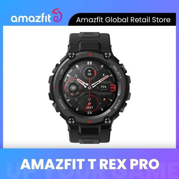 Globale Version Amazfit Trex Pro GPS Outdoor Smartwatch Herzfrequenz Wasserdicht 18-Sein Akku reicht den ganzen Tag aus 390 mAh Smartwatch für Android iOS Phone 240319