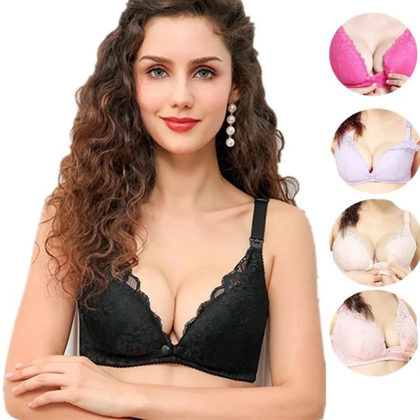 Reggiseno allattamento premaman in cotone per allattamento al seno Reggiseni per il sonno per le madri che allattano abiti da gravidanza per allattamento donne biancheria intima con fibbia aperta 240311